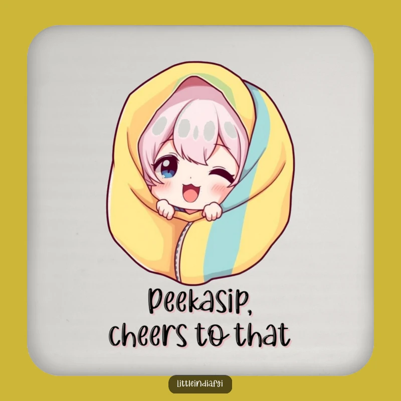 Funny Giggling Coaster: Playful Character Protection - Hilarious Table Decor Gift