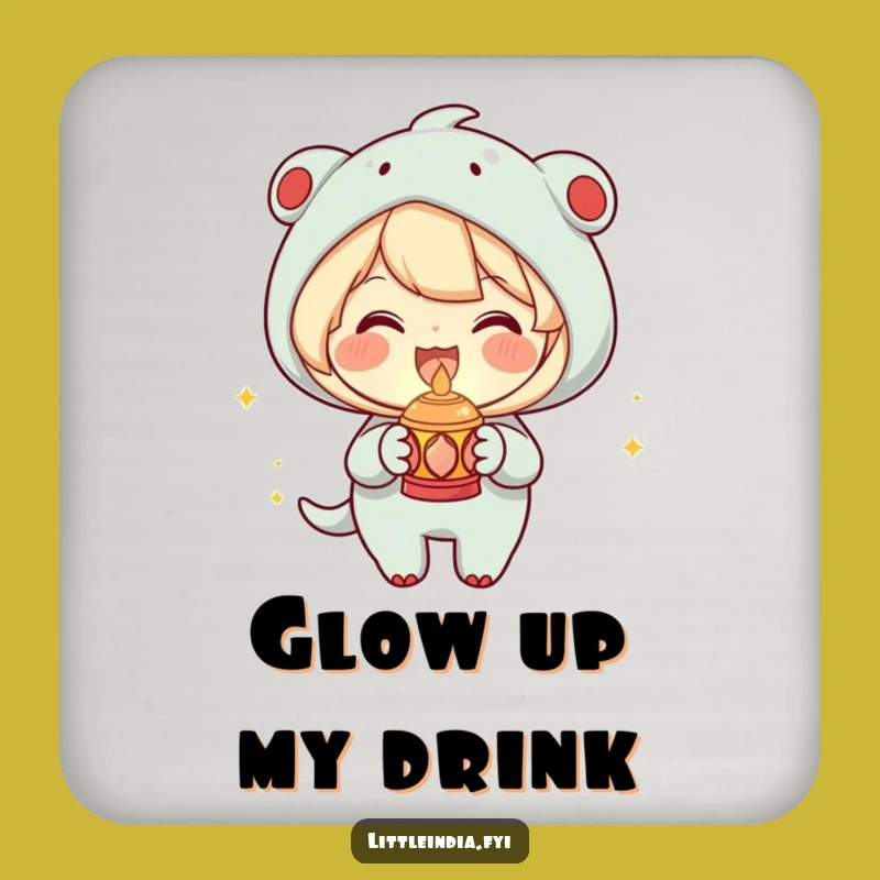 Funny Joyful Lamp Coasters: Warm Glow Protection, Cute Funny Gift Set!