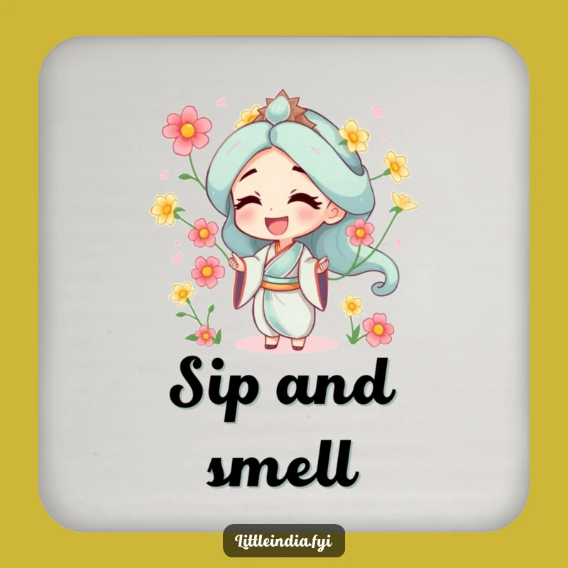 Funny Juggling Flowers Coaster Set: Protect Surfaces With Charm