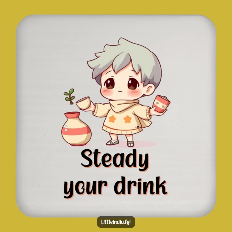 Funny Pottery Juggling Coaster: Protect surfaces with artistic flair