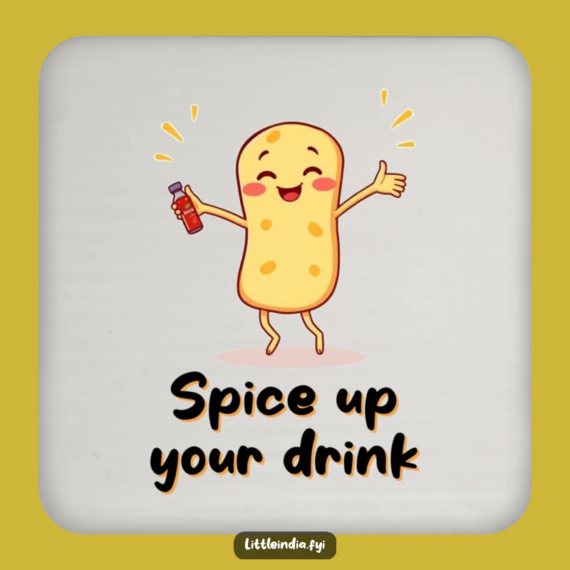 Funny Roti Canai Coaster: Spice Protection, Hilarious Funny Gift!