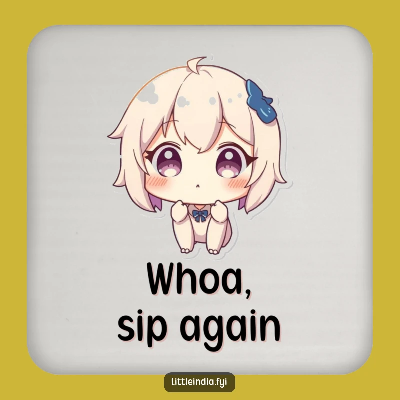 Funny Surprised Character Coaster Set: Protect Surfaces With Humor