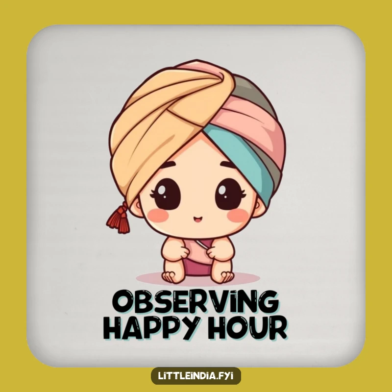 Funny Turban Peeking Coaster: Protect Surfaces with Peeking Character, Perfect Funny Gift