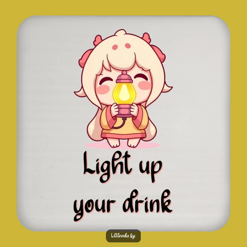Funny Delighted Character Lamp Coaster Set: Protect Surfaces with Shine!