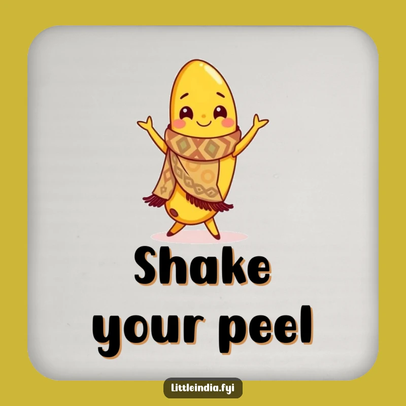 Funny Dancing Banana Drink Coaster: Protect Surfaces with Tropical Flair