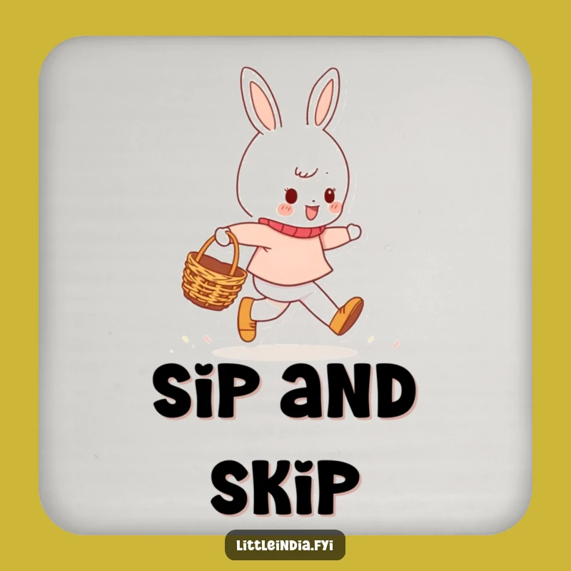 Funny Cheerful Character Skipping Coaster Set: Add Joy to Your Table!
