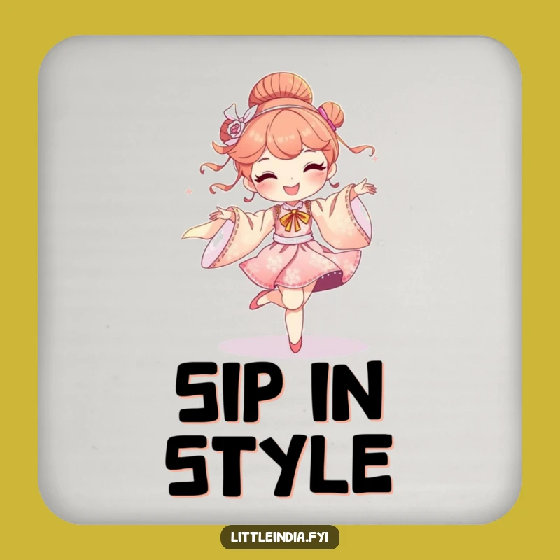 Funny Delighted Character Silk Coasters - Protect with Elegance