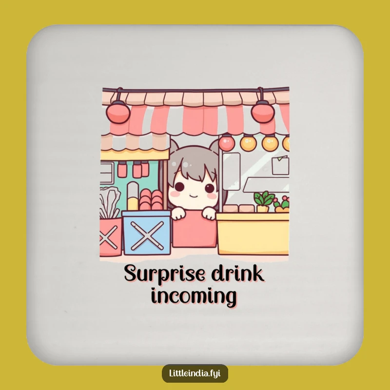 Funny Playful Character Market Coasters - Add Color & Humor