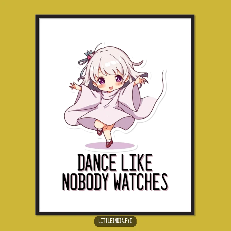 Funny Dancing Character Poster: Hilarious Wall Art for a Dynamic Space