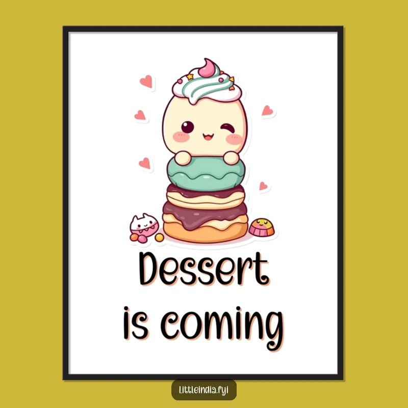 Funny Giggling Sweet Treats Poster: Delicious wall art for dessert lovers