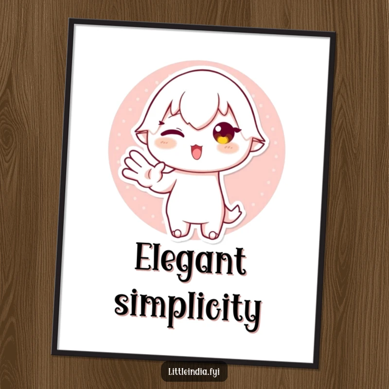 Funny Poster showcasing a playful character's elegant and perhaps slightly sassy hand gesture, adding a vibrant and humorous touch to any room.