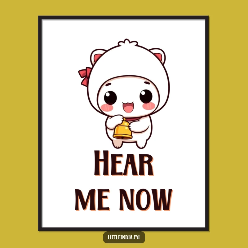 Funny Ringing Bell Poster: Happy Moments Captured in Hilarious Art Gift