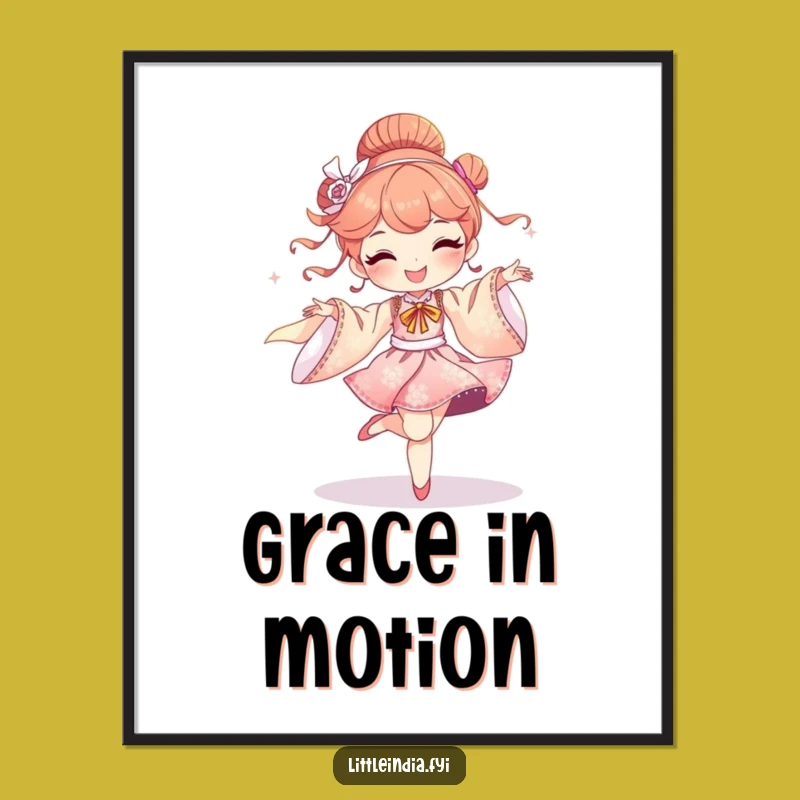 Funny Delighted Character Silk Dance Poster - Elegant Wall Art