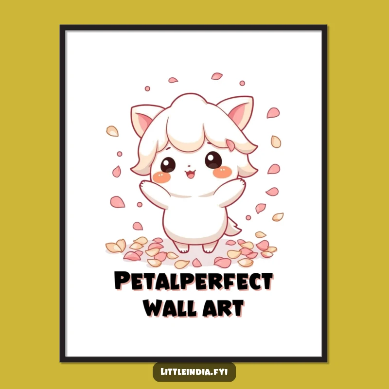 Funny Petal Art Poster: Whimsical Character Flourish - Charming Wall Decor