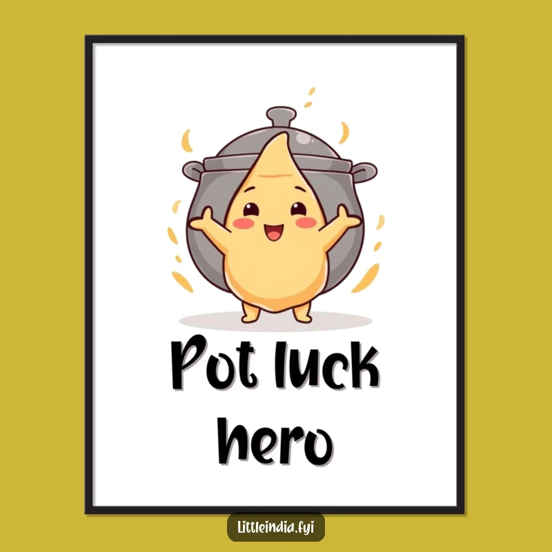 Funny Brave Samosa Poster: Epic Food Art for Your Kitchen Wall