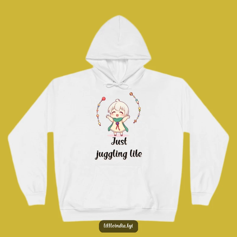 Funny Bead Juggling Hoodie: Cozy Up with Hilarious Character Comfort!