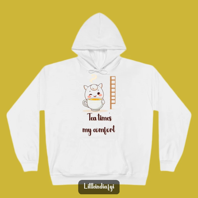 Funny Cozy Hoodie: Warm Tea Character Design - Snuggly & Hilarious Gift