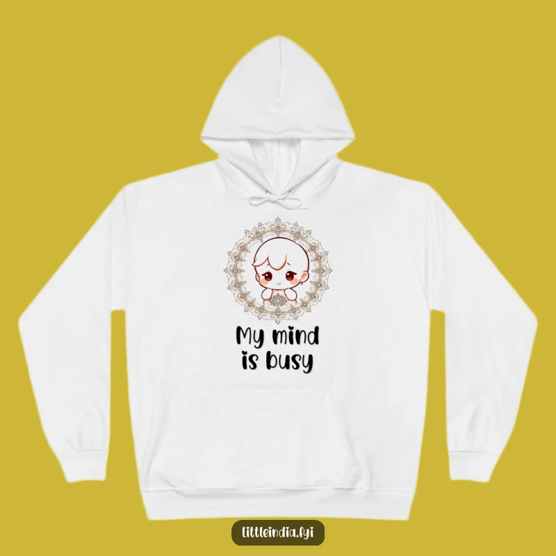 Funny Curious Character Hoodie: Cozy Up and Contemplate!