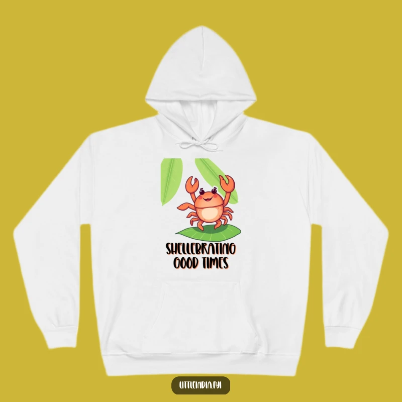 Funny Dancing Crab Banana Leaf Hoodie - Cozy Up to Tropical Fun!