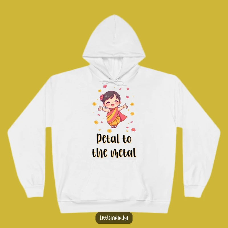 Funny Joyful Sari Hoodie - Cozy Humorous Festival Gift for Festive Souls