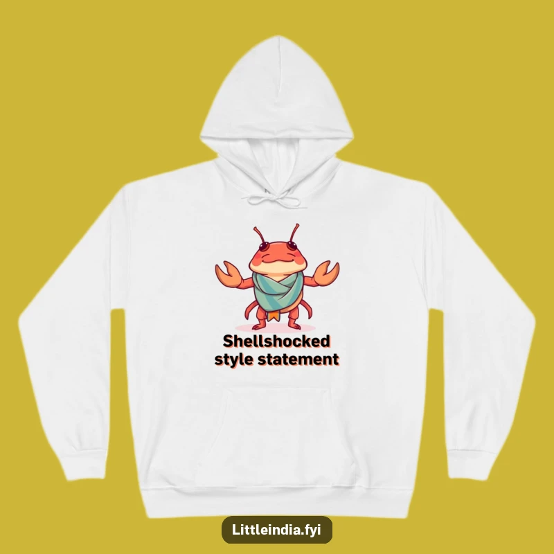 Funny Chilli Crab Hoodie: Sarong Struggle Comfort, Perfect Funny Gift for Cozy Chills!
