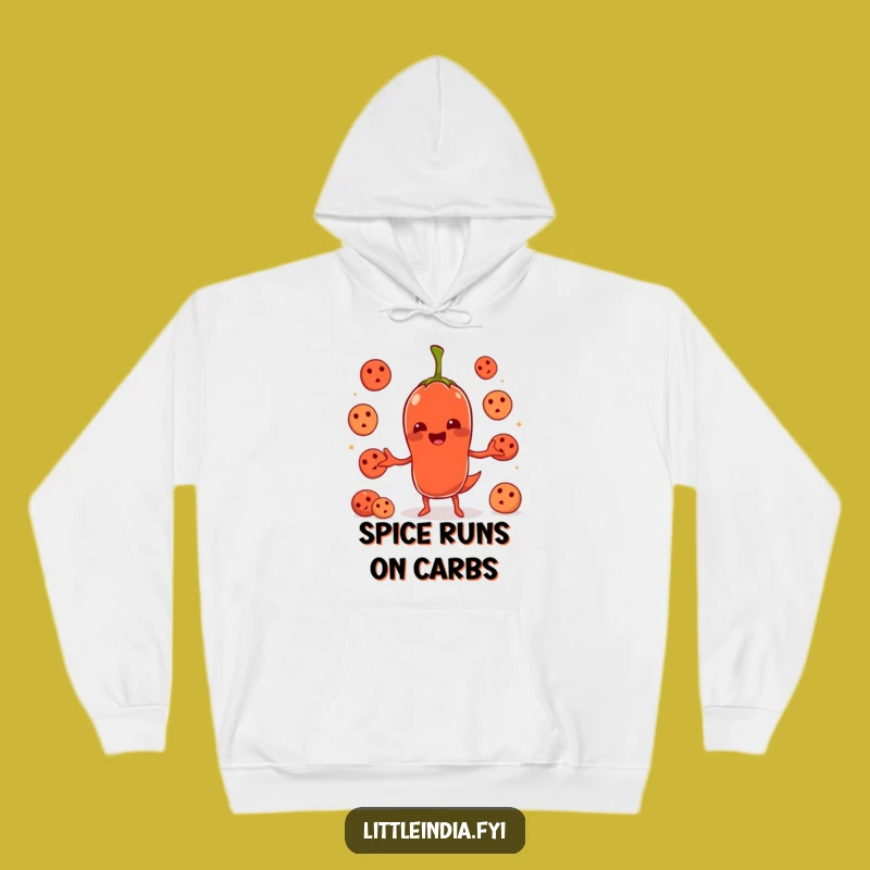Funny Chili Pepper Juggling Idlis Hoodie - Cozy laughs for the spicy soul!
