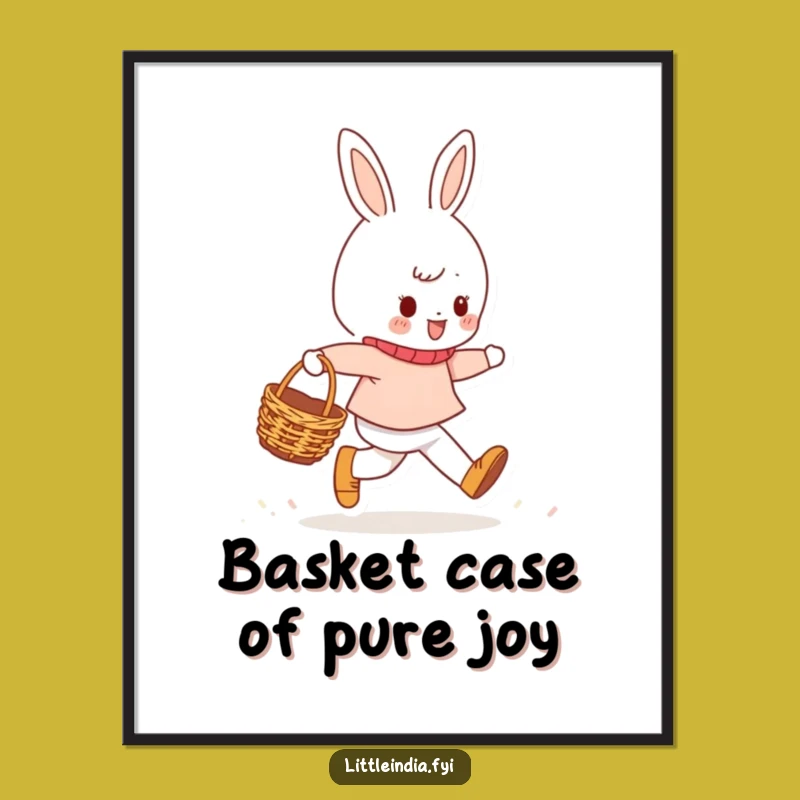 Free Printable Funny Wall Art: Cheerful Character Skipping, Joyful Downloadable Decor