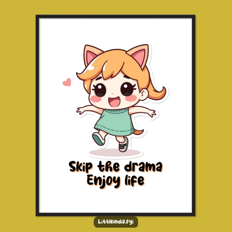 Free Printable Wall Art: Funny Skier, Playful Character, Humorous Downloadable Art