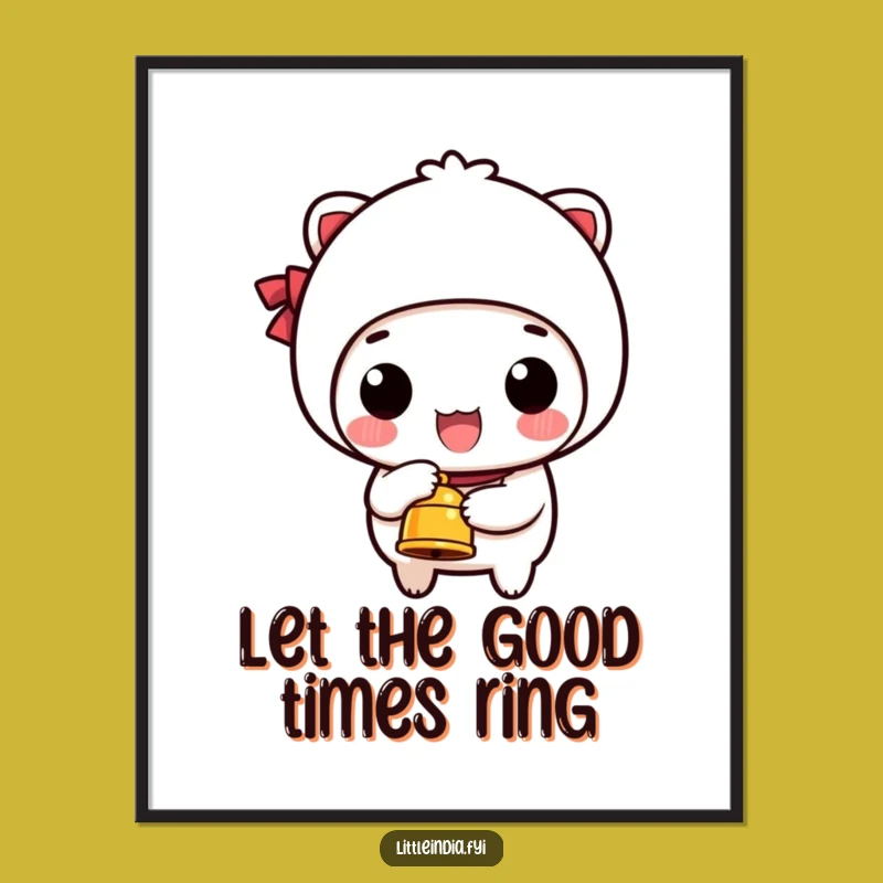 Free Printable Wall Art: Happy Bell Ringer Joyful Decor Downloadable Art