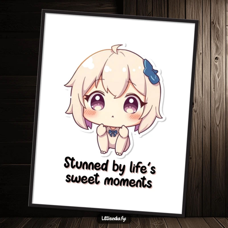 Funny Free Printable Wall Art of a character with an exaggerated surprised expression, gazing wide-eyed, perfect for adding a humorous focal point.