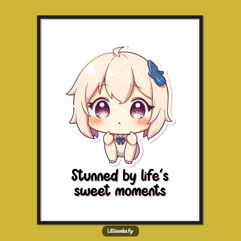 Free Printable Wall Art: Surprised Character Funny Downloadable Decor