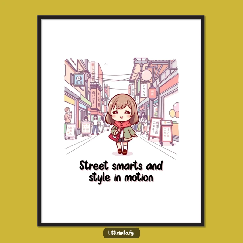 Funny Free Printable Wall Art: Cute Character Street Scene Downloadable Decor