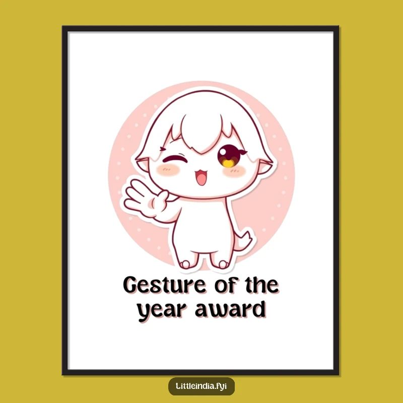 Free Printable Funny Wall Art: Playful Character Sarcastic Gesture, Quirky Downloadable Decor