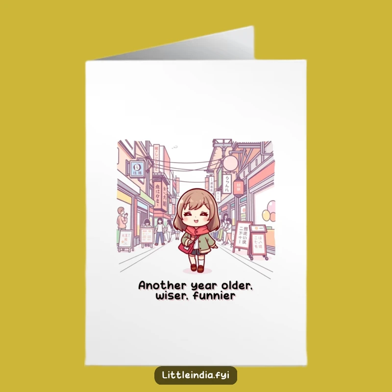 Free Printable Birthday Card: Cute Street Navigator Funny Downloadable Gift