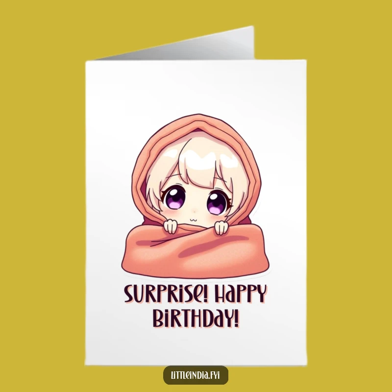 Free Printable Birthday Card: Textile Peek Surprise, Fun Downloadable Gift