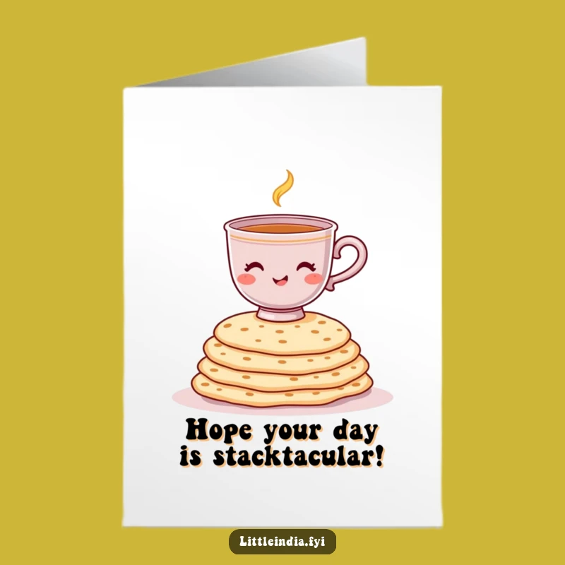 Free Printable Funny Birthday Card: Chai Cup Balance Act, Hilarious Downloadable Gift