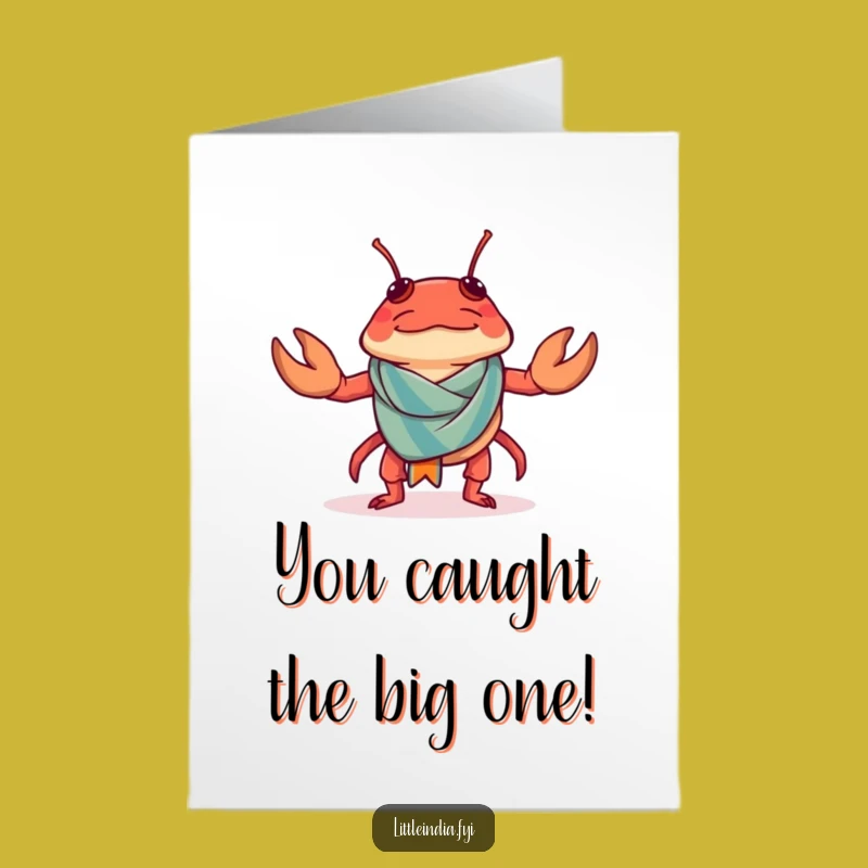 Free Printable Congrats Card: Chilli Crab Sarong Mishap Funny Downloadable Gift
