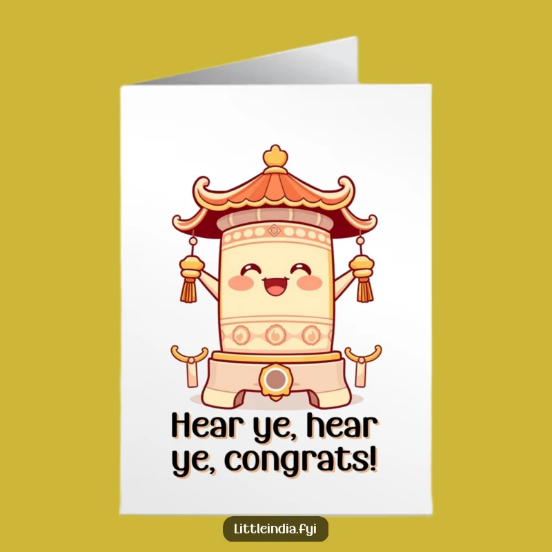 Free Printable Congrats Card: Happy Bell, Funny Downloadable Gift for Big News