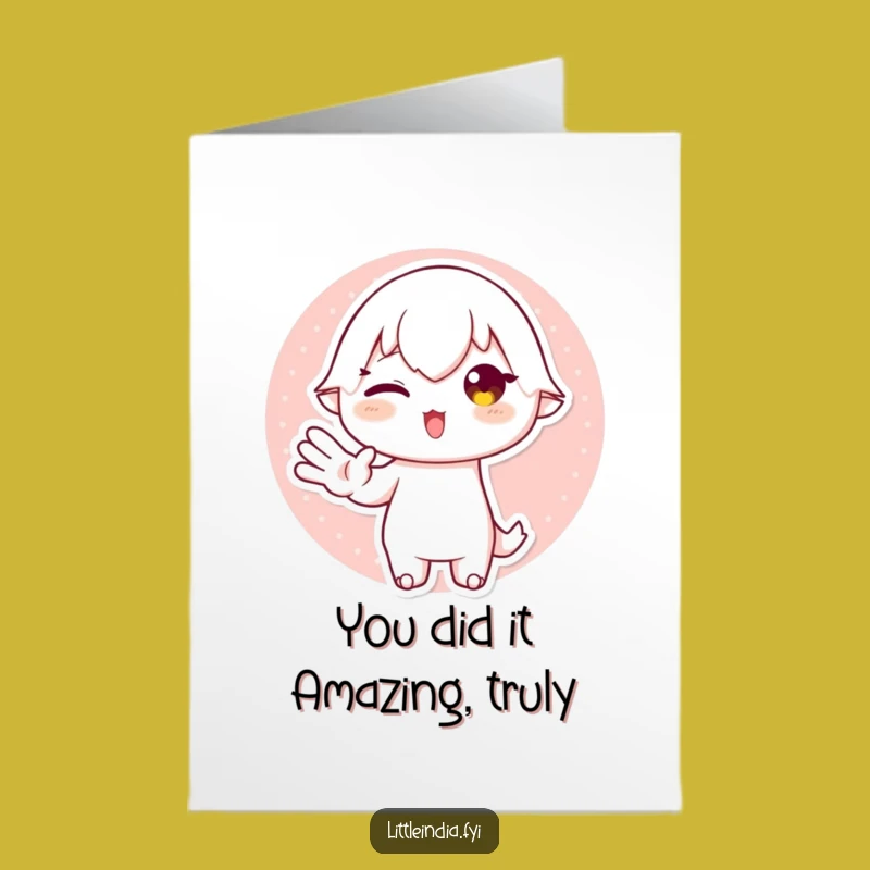 Free Printable Congrats Card: Playful Character Sarcastic Gesture, Downloadable Funny Gift