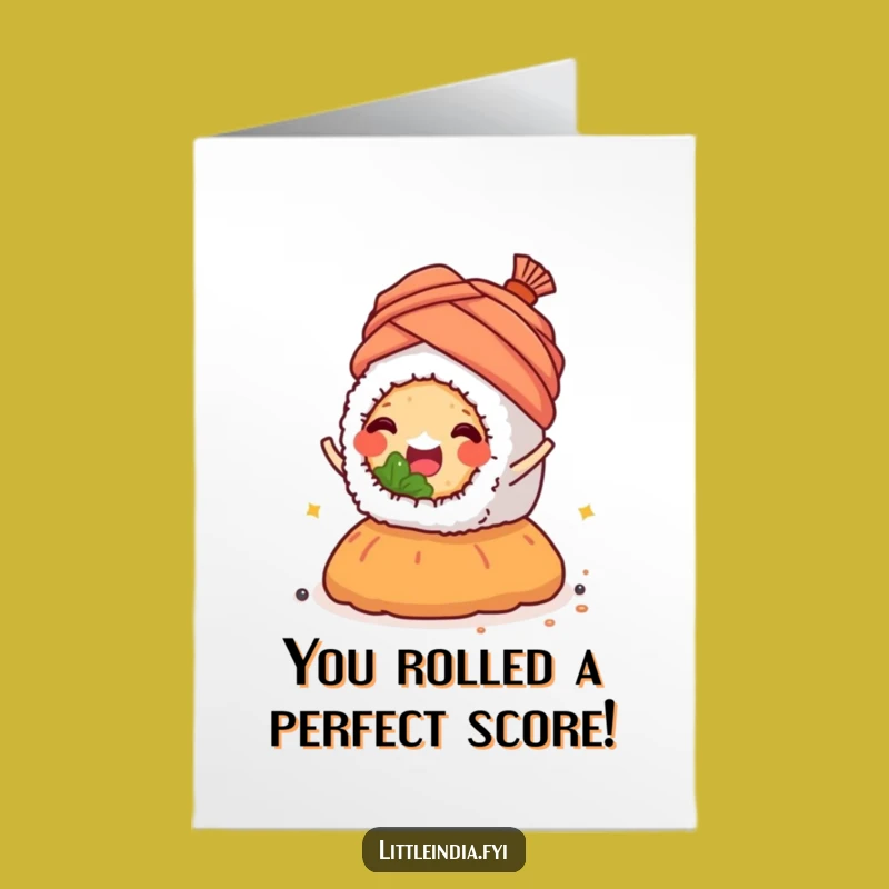 Free Printable Congrats Card: Sushi Roll's Spice Mound Triumph