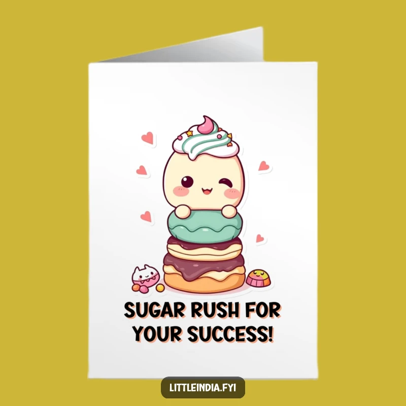 Free Printable Congrats Card: Sweet Treats Character, Funny Downloadable Gift