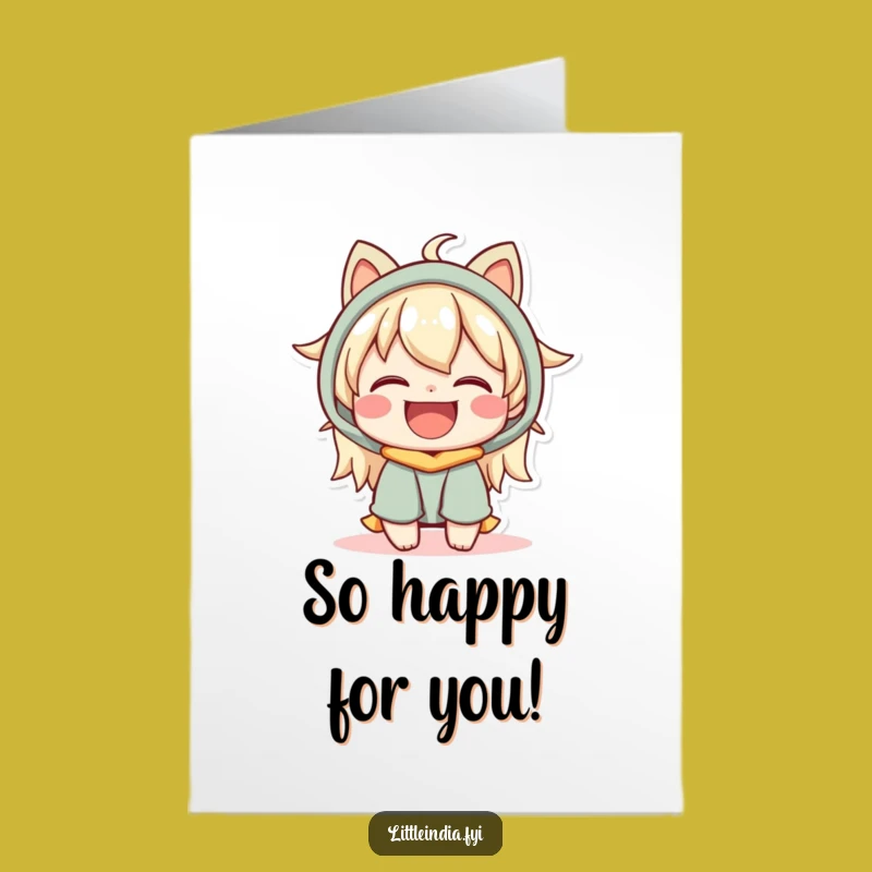 Free Printable Congrats Card: Joyful Moment Funny Downloadable Greeting for Shared Success