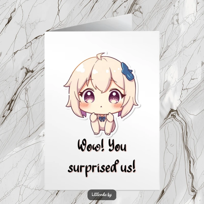 Funny Free Printable Congratulations Card featuring a character with a comically surprised expression, capturing the shock and awe of a great accomplishment.