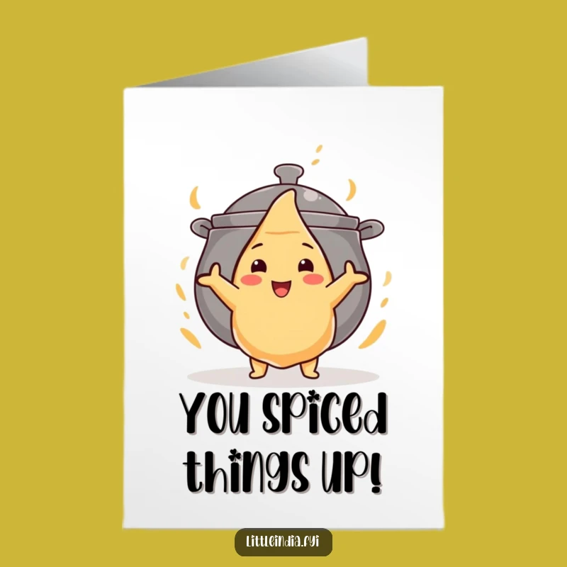 Free Printable Congrats Card: Brave Samosa Wins Curry Challenge, Funny Downloadable