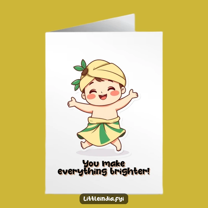 Free Printable Funny Thank You Card: Sarong Twirl Character DIY Gift
