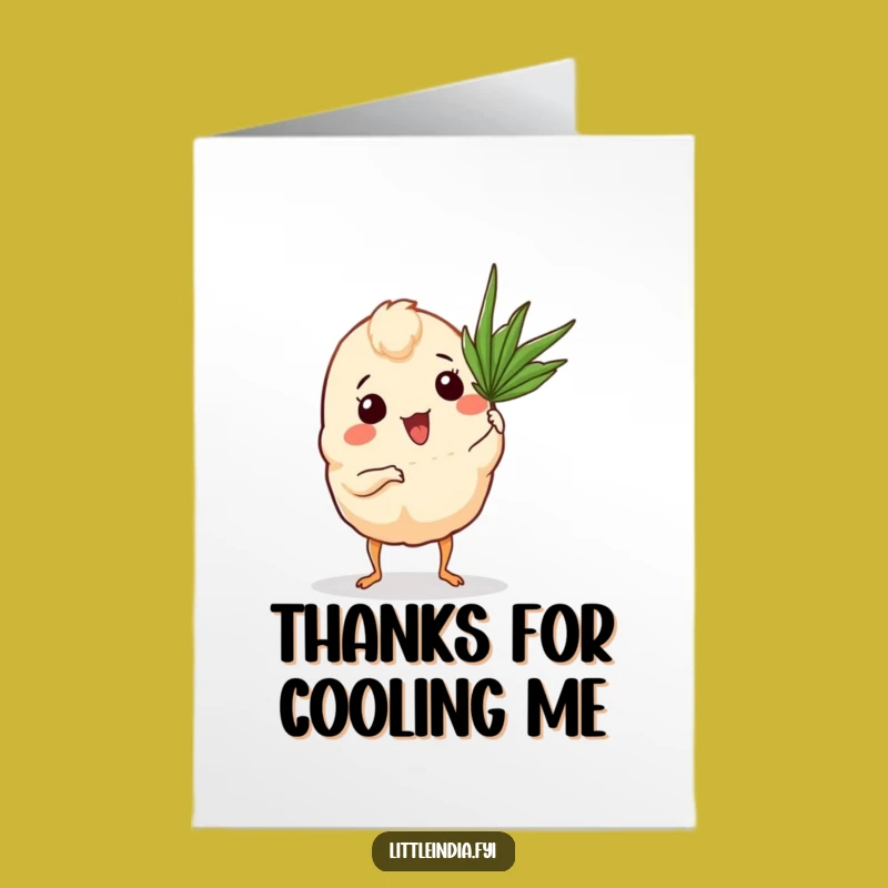 Free Printable Thank You Card: Excited Curry Puff Funny Downloadable Gift