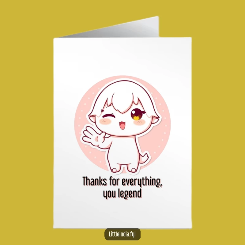 Free Printable Thank You Card: Playful Character Sass Hand Gesture, Downloadable Funny Gift