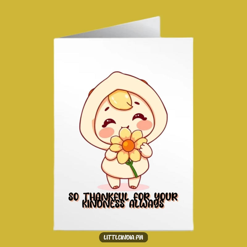 Free Printable Thank You Card: Flower Offering Joy Funny Downloadable Gift