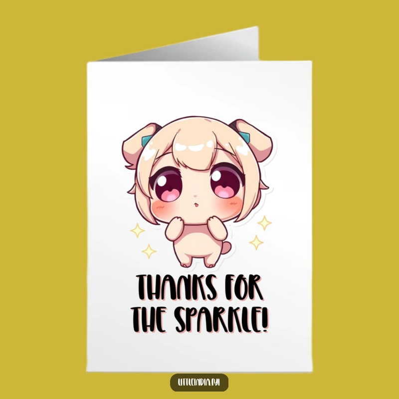 Free Printable Thank You Card: Wide Eyes, Sparkling Lights, Funny Downloadable Appreciation Gift