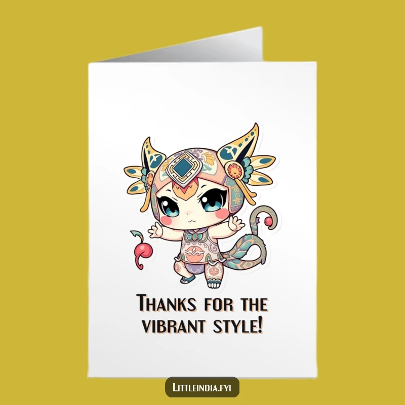 Free Printable Thank You Card: Groovy Patterns, Cool Pose Downloadable Thanks!